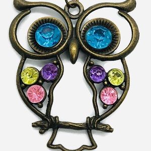 Vintage Bronze Owl Necklace